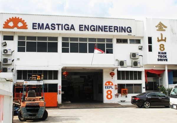 Emastiga Engineering building with company signage