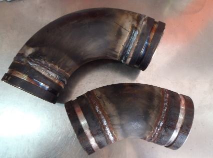Elbows welded with groove nipples