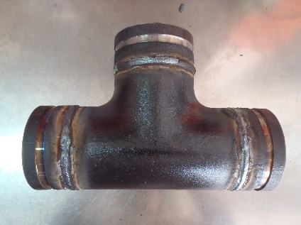 Tee welded with groove nipples