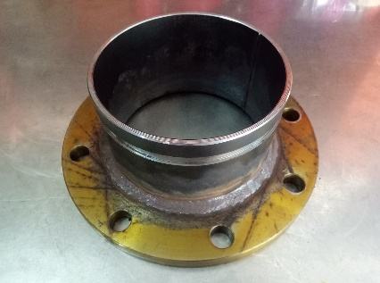 Flange welded with groove nipple