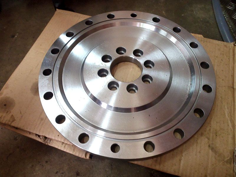 Machined steel flange